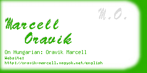 marcell oravik business card
